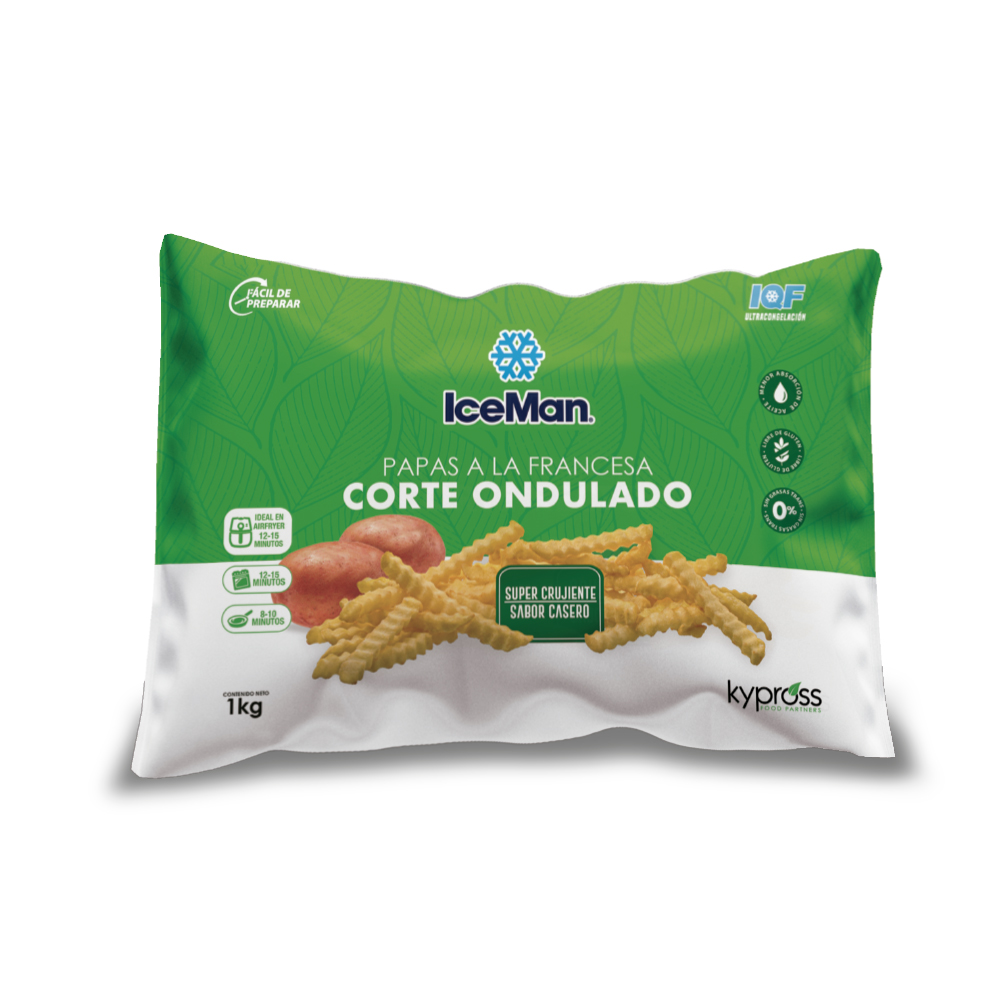 108 PAPA ONDULADA 10X10 ICEMAN  900 GR - 900G