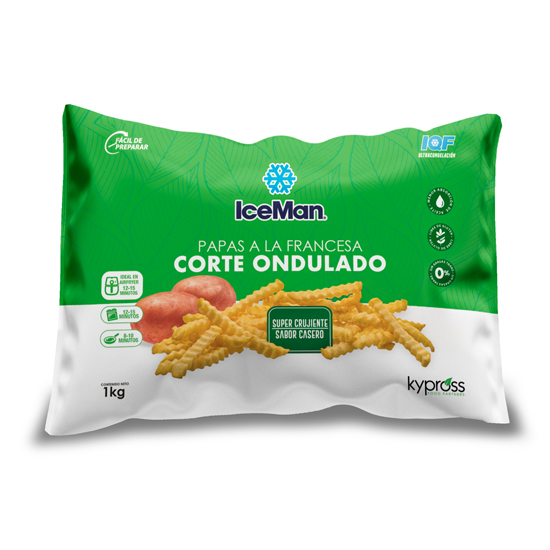 IceMan Papas a la francesa Corte Ondulado - 1 kilo
